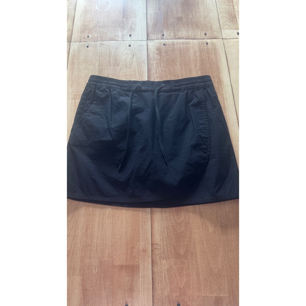 Eddie Bauer Black Active Skort Elastic Drawstring Waist Hiking Outdoor Skirt‎